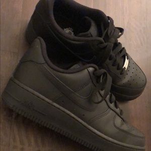 Black Nike Air Force 1s